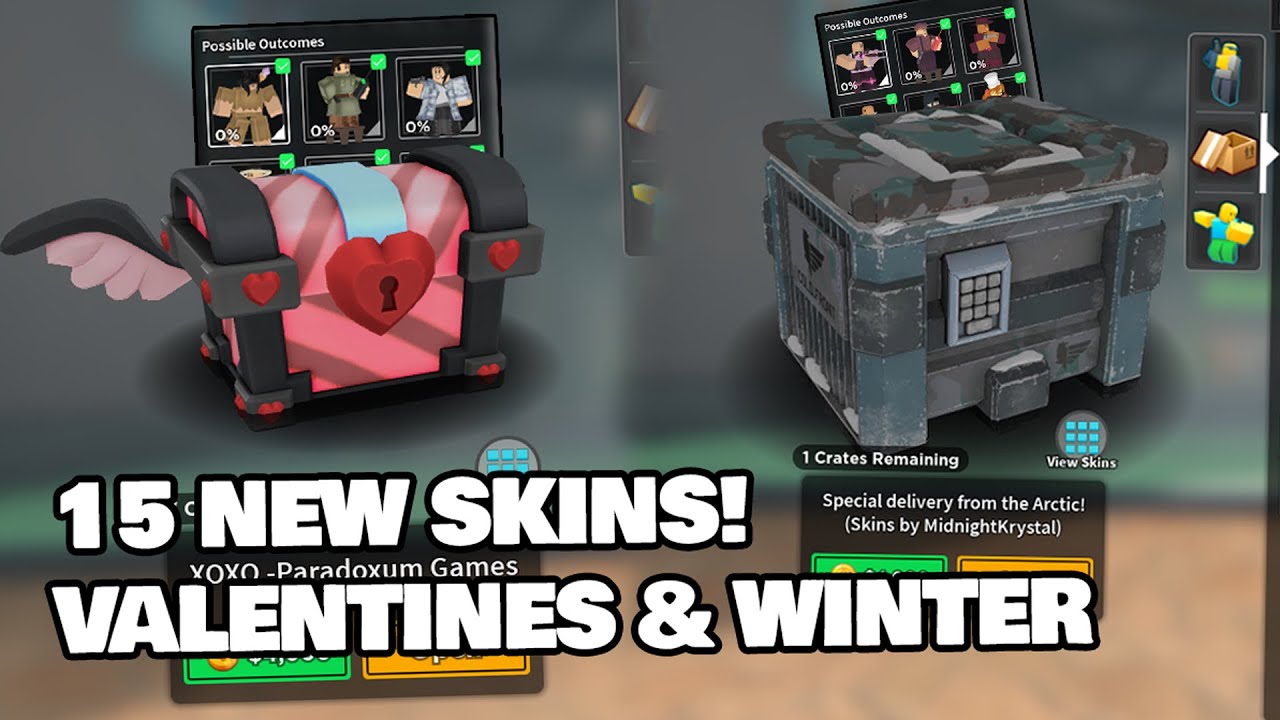 Opens All New Valentines & Winter Skin Crates! (TDS UPDATE) | Roblox