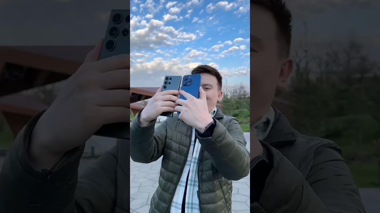 Какая камера iPhone 15 Pro Max или Samsung S23 Ultra круче? #Shorts