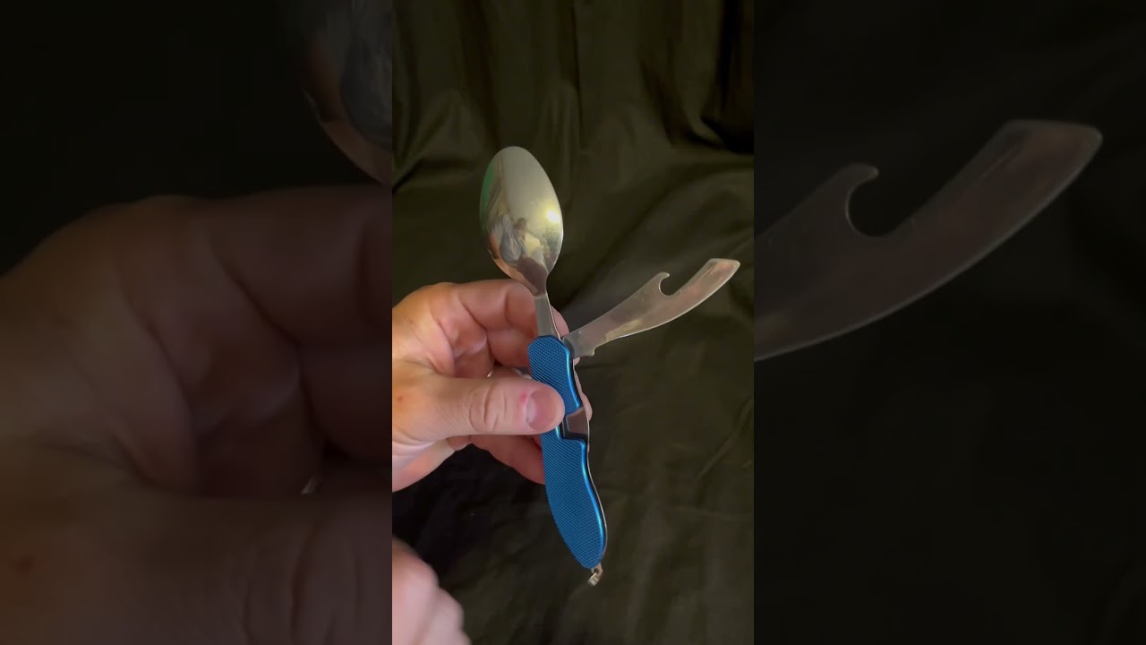 Camping Cutlery Knife - Folding Fork and Spoon