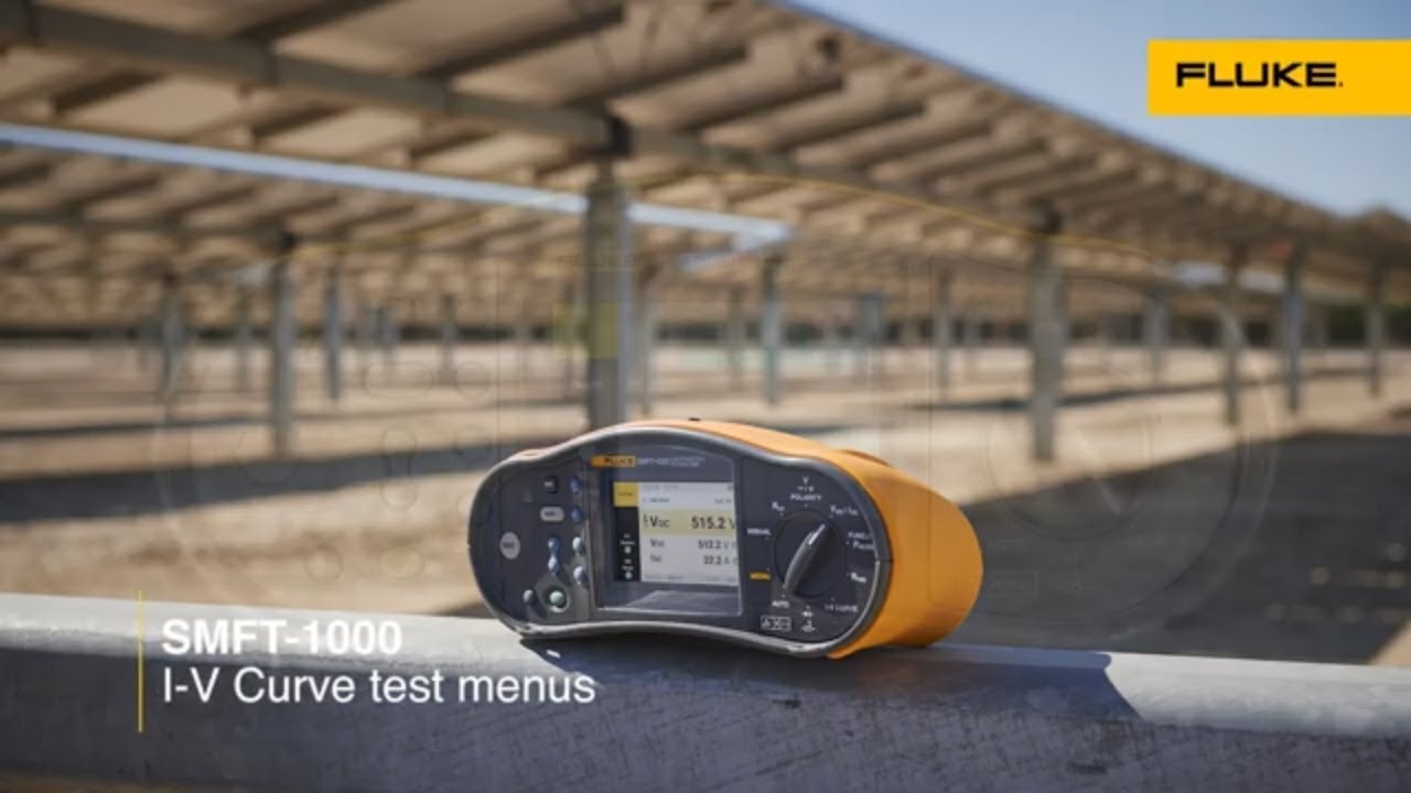 I-V Curve test menus on the Fluke SMFT-1000 Solar Multifunction PV Tester