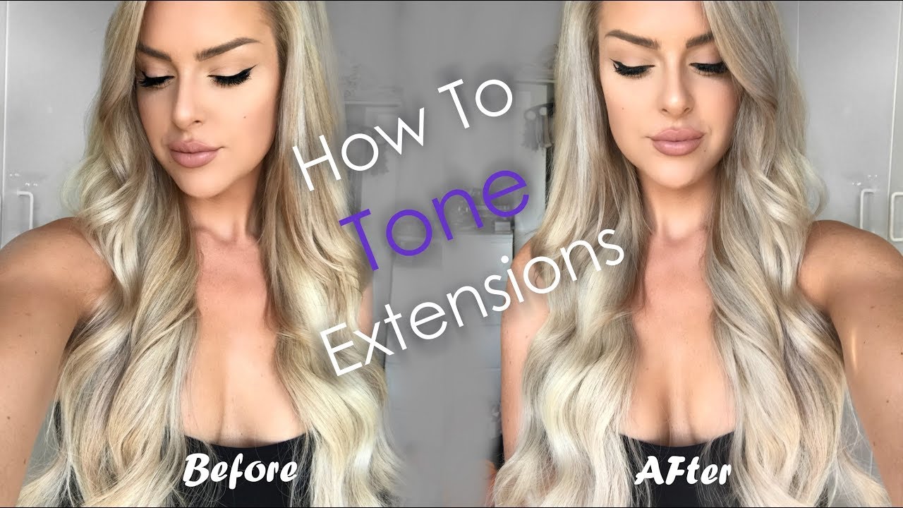 How To Make Your Extensions ASHY - Toning Hair Extensions