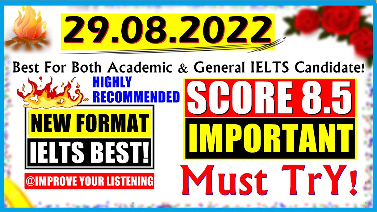 IELTS LISTENING PRACTICE TEST 2022 WITH ANSWERS | 29.08.2022