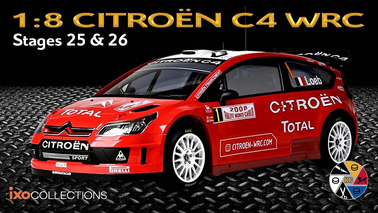 IXO 1:8 Citroën C4 WRC Build Series | Раллийная модель Себастьяна Леба 2008 года | Этапы 25 и 26