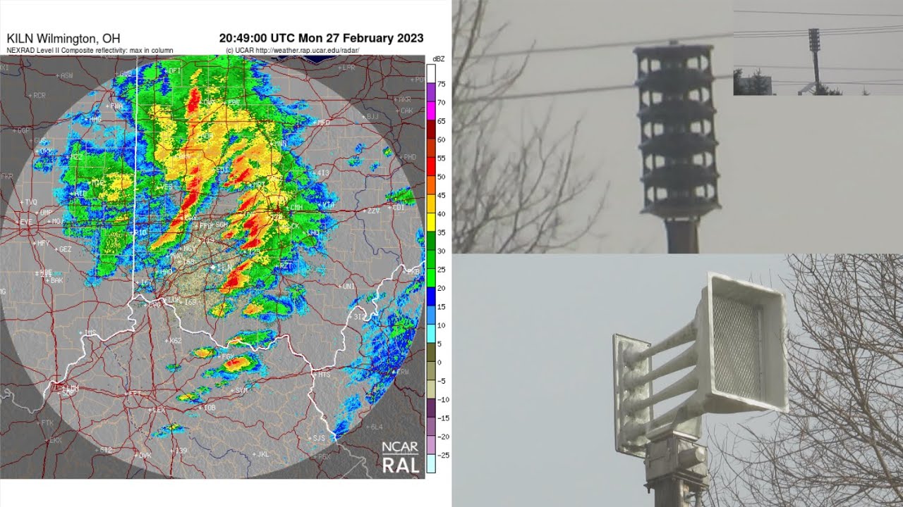 Central Ohio Tornado Warning Siren Activations 2/27/2023