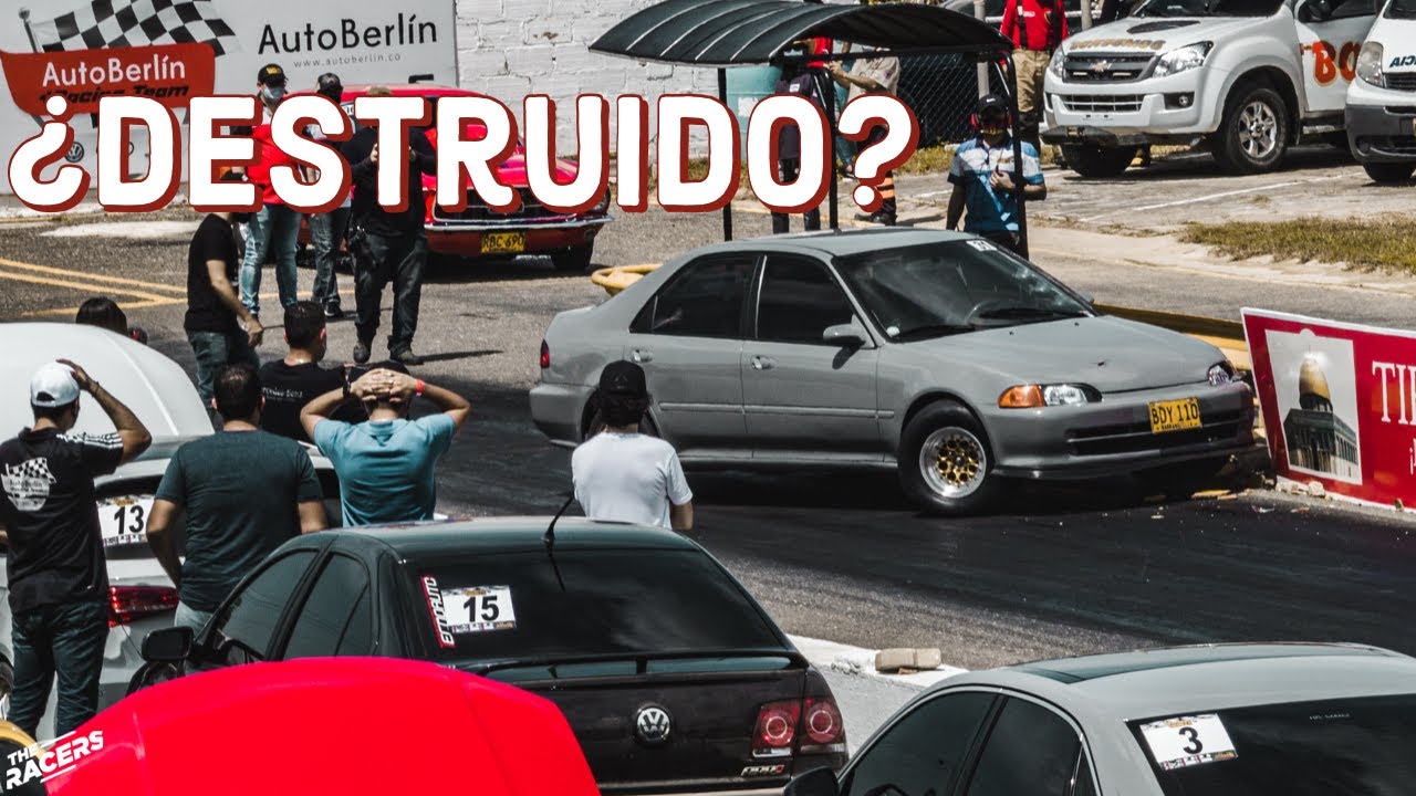Choqué mi Civic turbo en el primer pase...