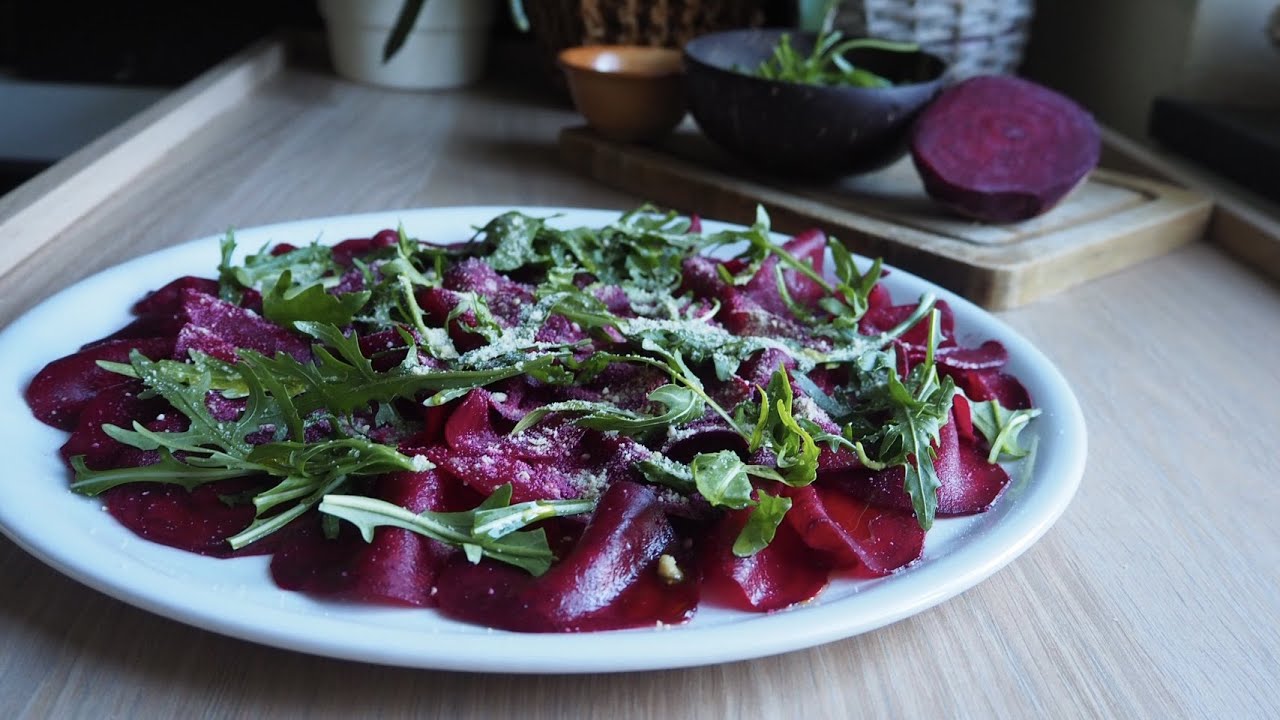 Carpaccio di barbabietola - come preparare un carpaccio vegano e crudista di barbabietola