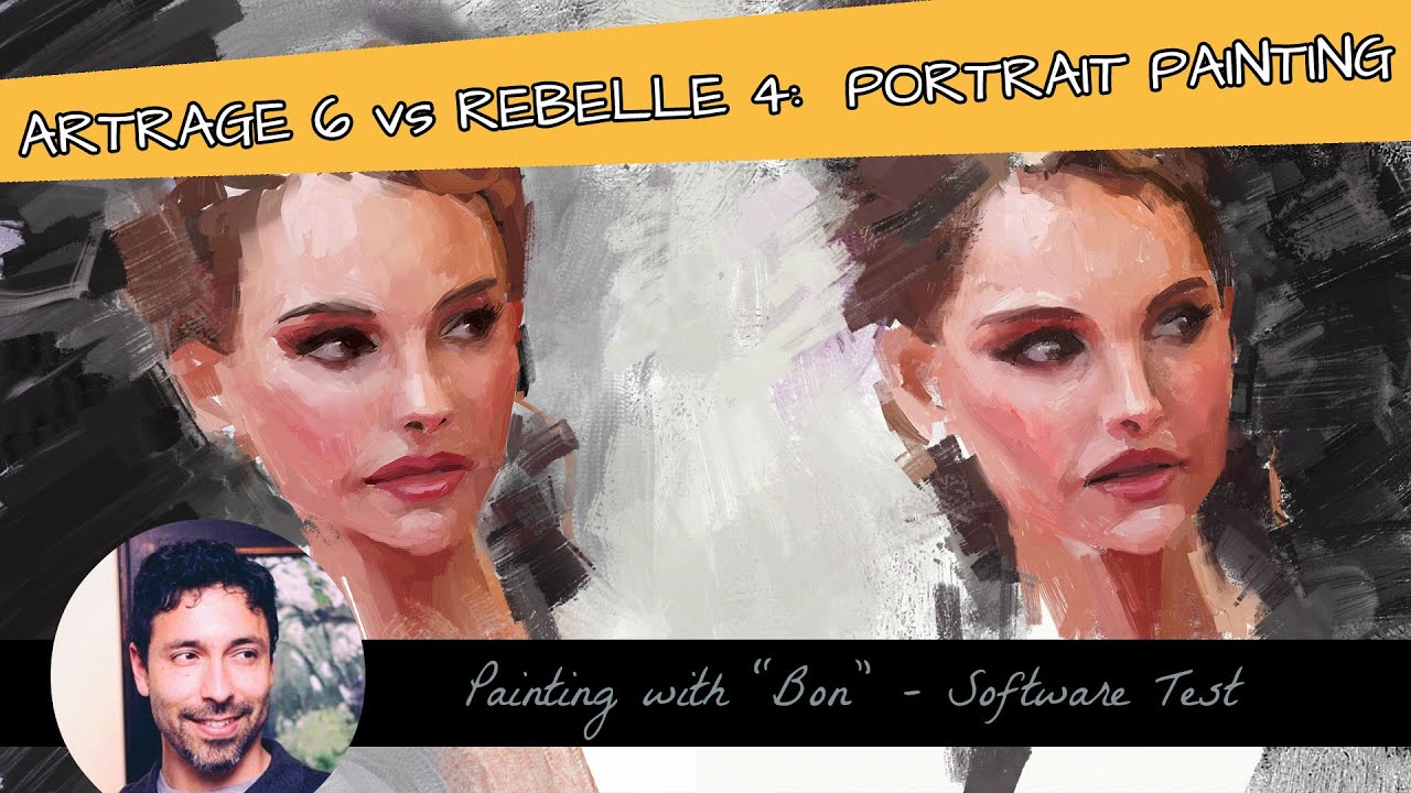 Artrage 6 vs Rebelle 4 Portrait Painting Comparison / Demo
