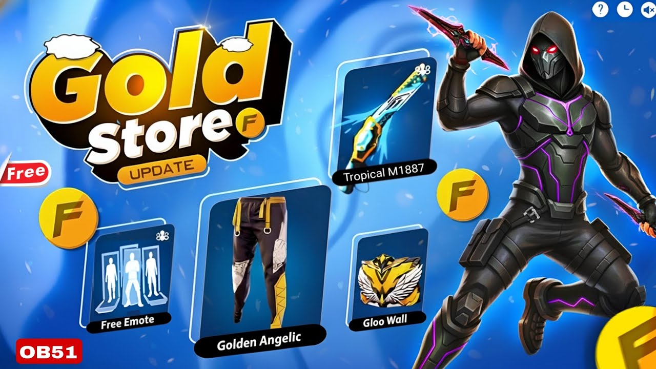 Ob51 Gold Store Update FF 🤯💥 | Classic Jazz Pant Return 2025 | Lol Emote Return  | Ff New Event