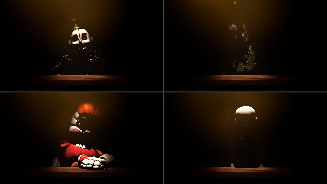 [SFM] FNaF 6 Jumpscares With Their Original Variants