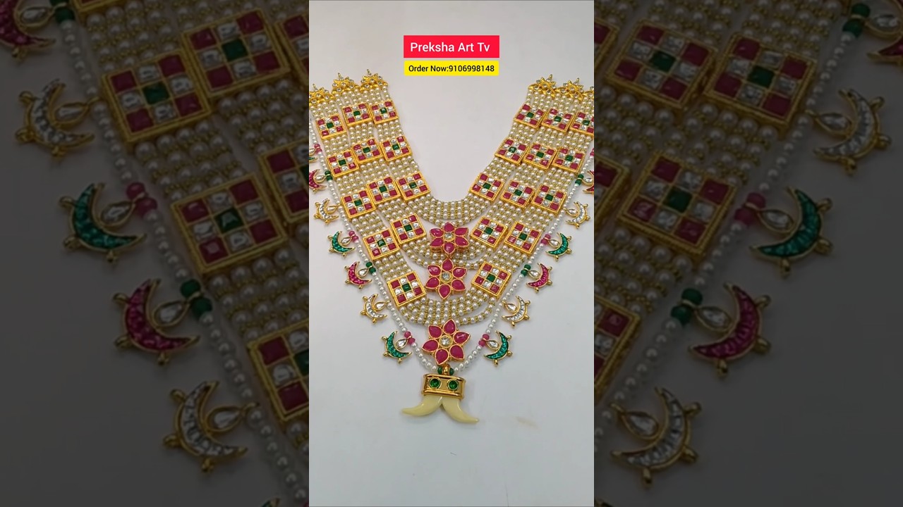👉New Design gadi mala for Laddu Gopal/Thakorji shingar/Kanth malaji/moti na malaji/mala for Thakorji