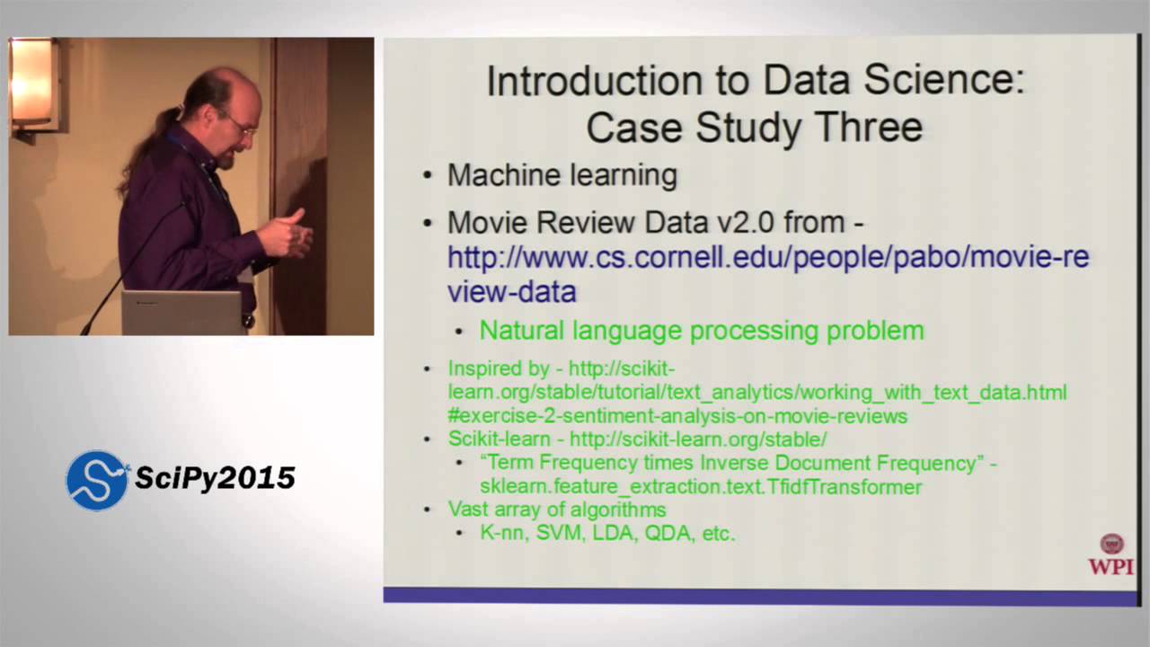 Python in Data Science Research and Education | SciPy 2015 | Randy Paffenroth