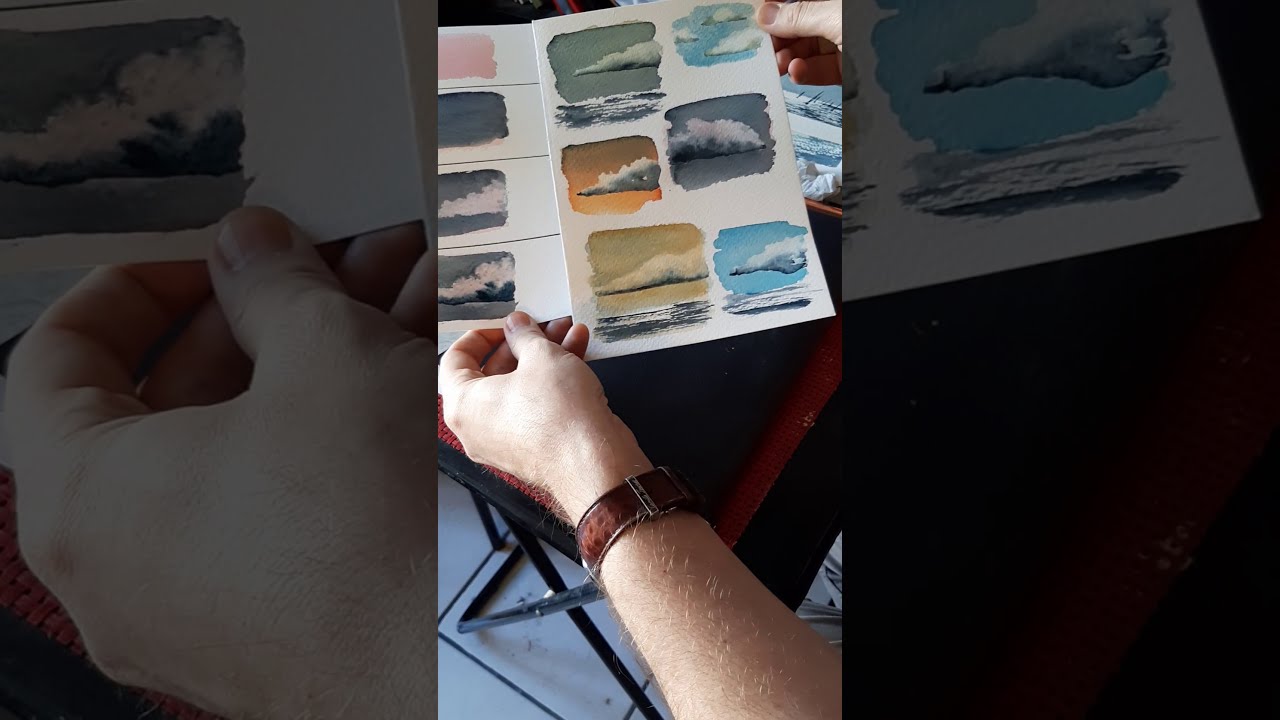 Comment réaliser des nuages à l'aquarelle avec Dominique Pascaud.
