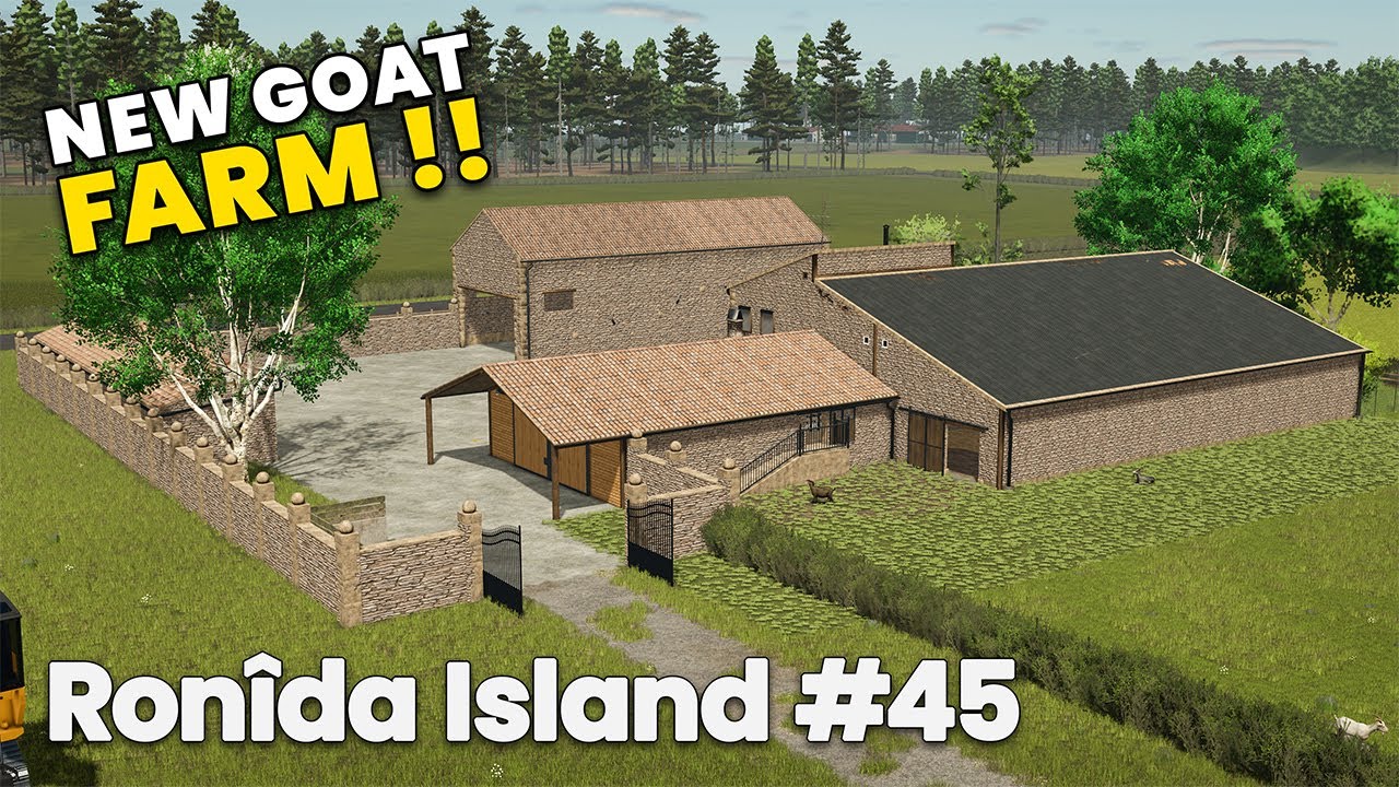 BUILDING A NEW GOAT FARM & DAIRY!! Ronîda Island FS25 Timelapse Farming Simulator 25 Ep 45