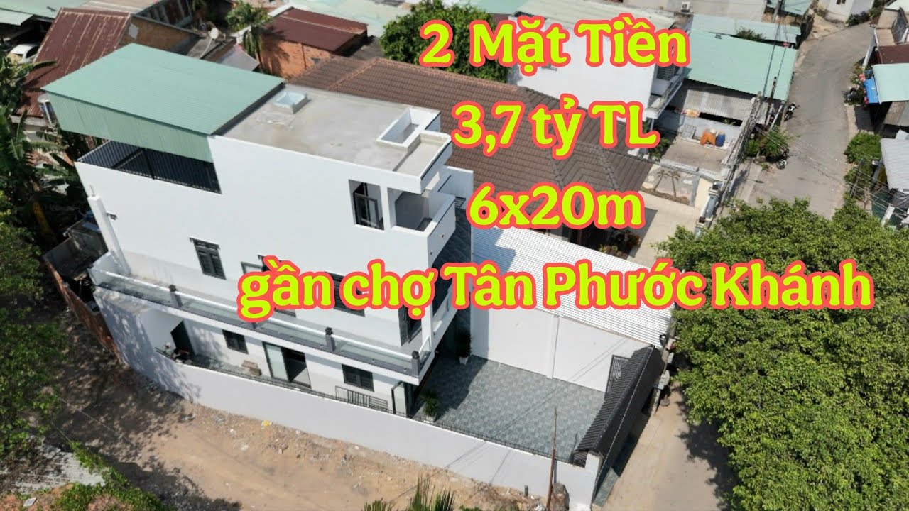 Bán Nhà 2 Mặt Tiền 6x20m (5198) Chợ Tân Phước Khánh 200m, Sân Ô tô Rất Rộng