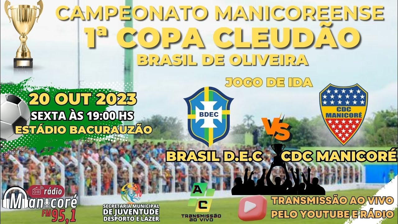 Brasil DEC🆚CDC Manicoré - Quartas de Final Jogo de Ida 🏆Campeonato Manicoreense.