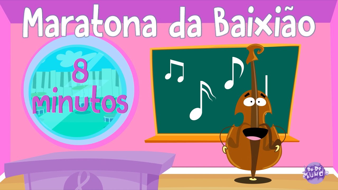 Dó-Ré Mundo - Maratona do Baixião 🎶 Música infantil | Notas Musicais | Instrumentos 8 minutos