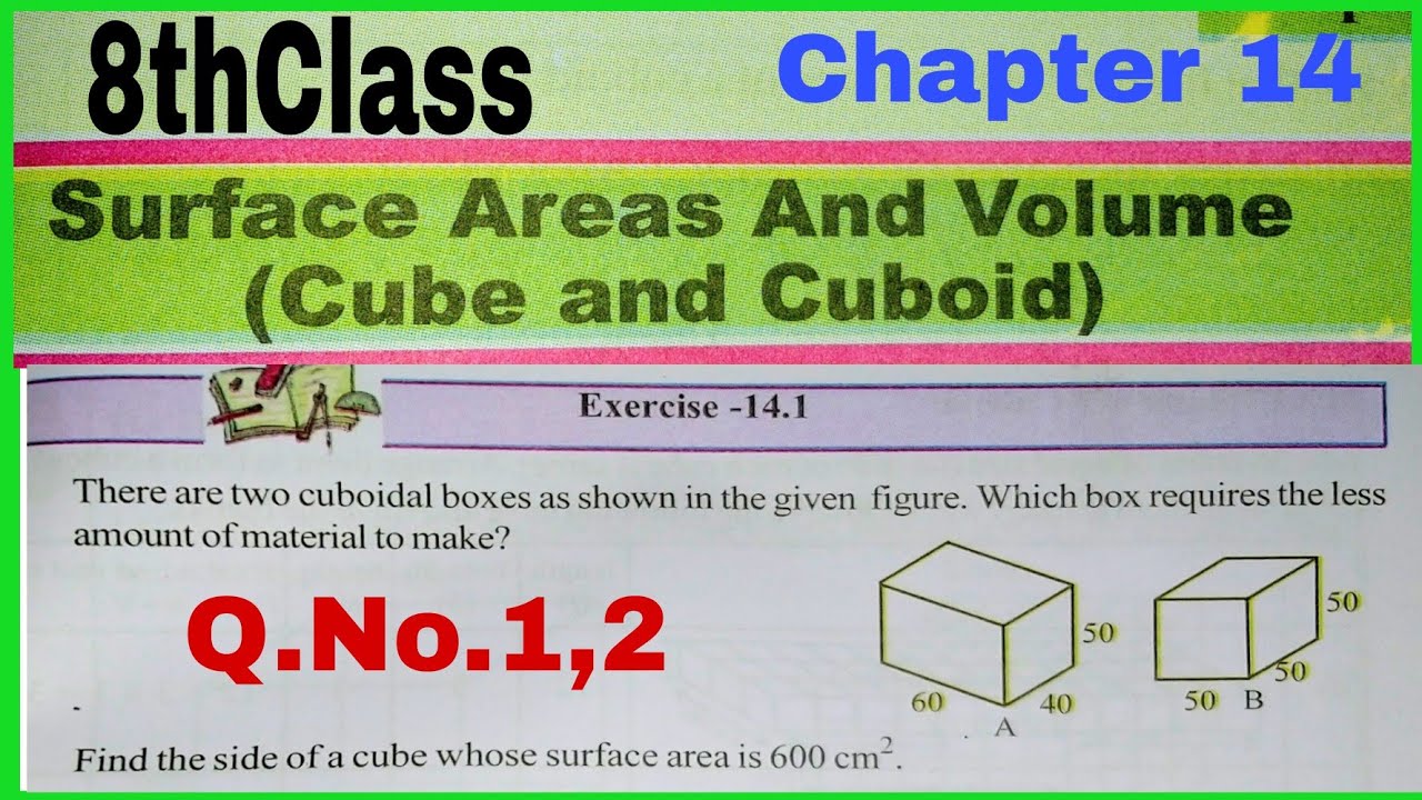 8thClass, Surface Areas And Volumes, Do This & Exercise 14.1, Q.No.1, 2