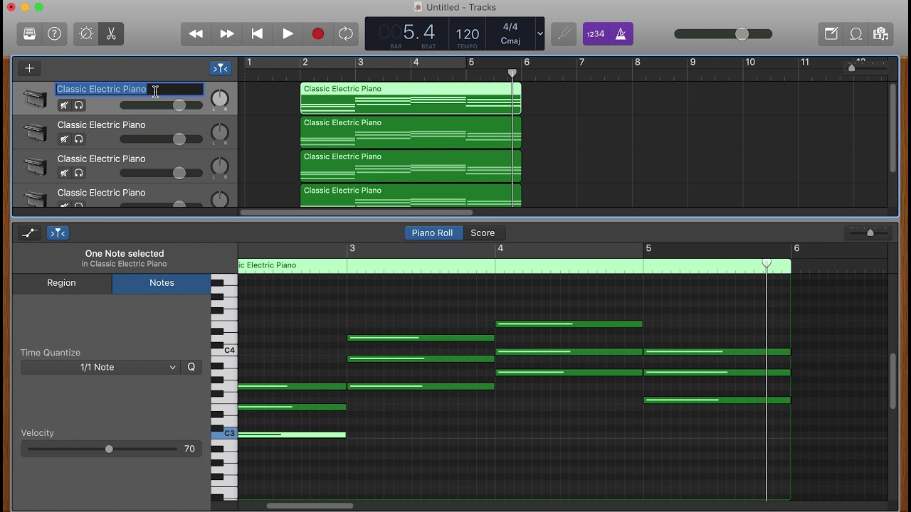 GarageBand Build A Piece: 1_Right Hand & Left Hand Out Of Triads