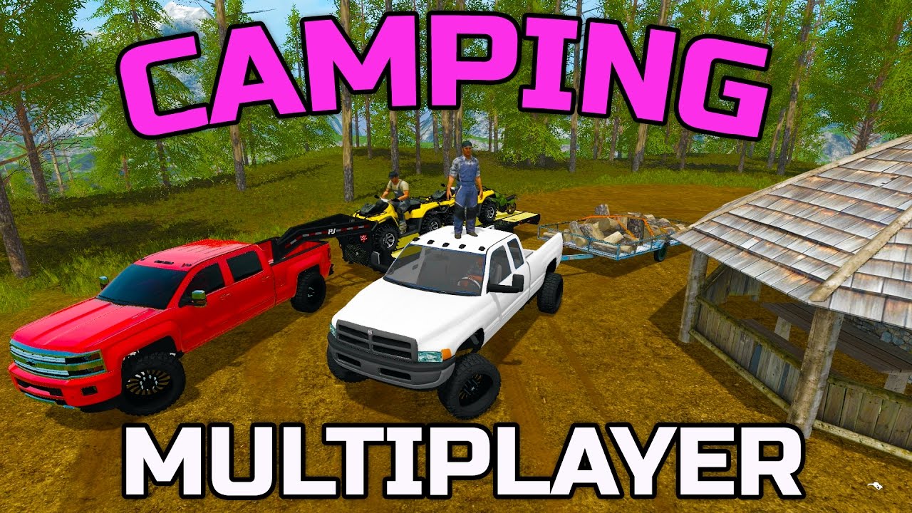 FARMING SIMULATOR 2017 | GOING CAMPING | MULTIPLAYER | NEW DODGE CUMMINS