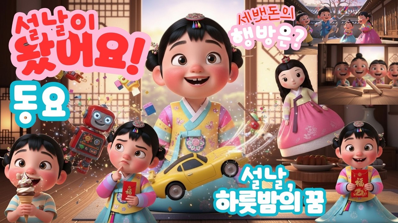 설날이 왔어요동요/어린 소녀의 설날 밤, 달콤했던 하룻밤의 꿈/세뱃돈/세뱃돈 받으면 다 사고 싶잖아!