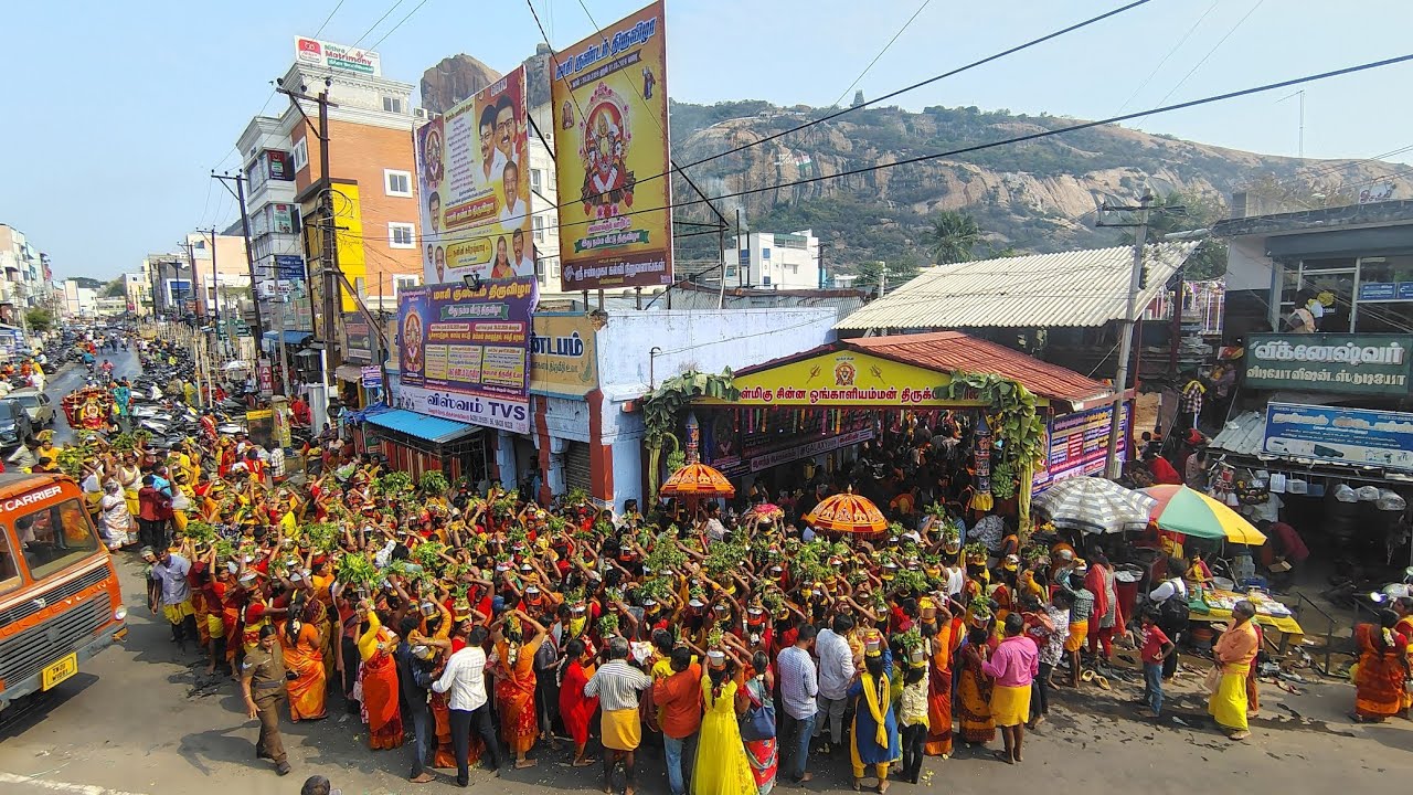 மலையடிக்குட்டை தீர்த்தக்குடம் ஊர்வலம் மாசி குண்டம் திருவிழா திருச்செங்கோடு சின்ன ஓங்காளியம்மன் 