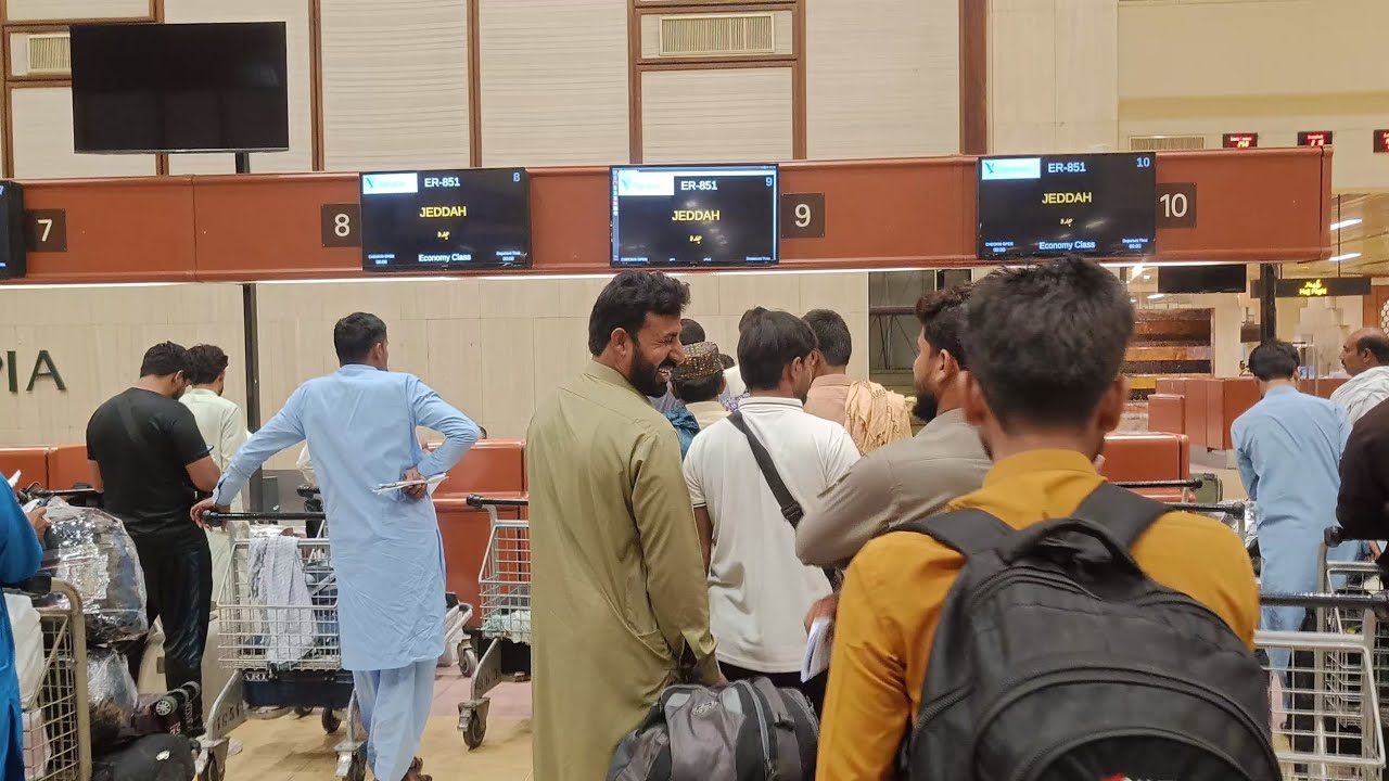 lnsid Karachi Airport international Departure |Jinnah International Airport Karachi to sudia Arabia|
