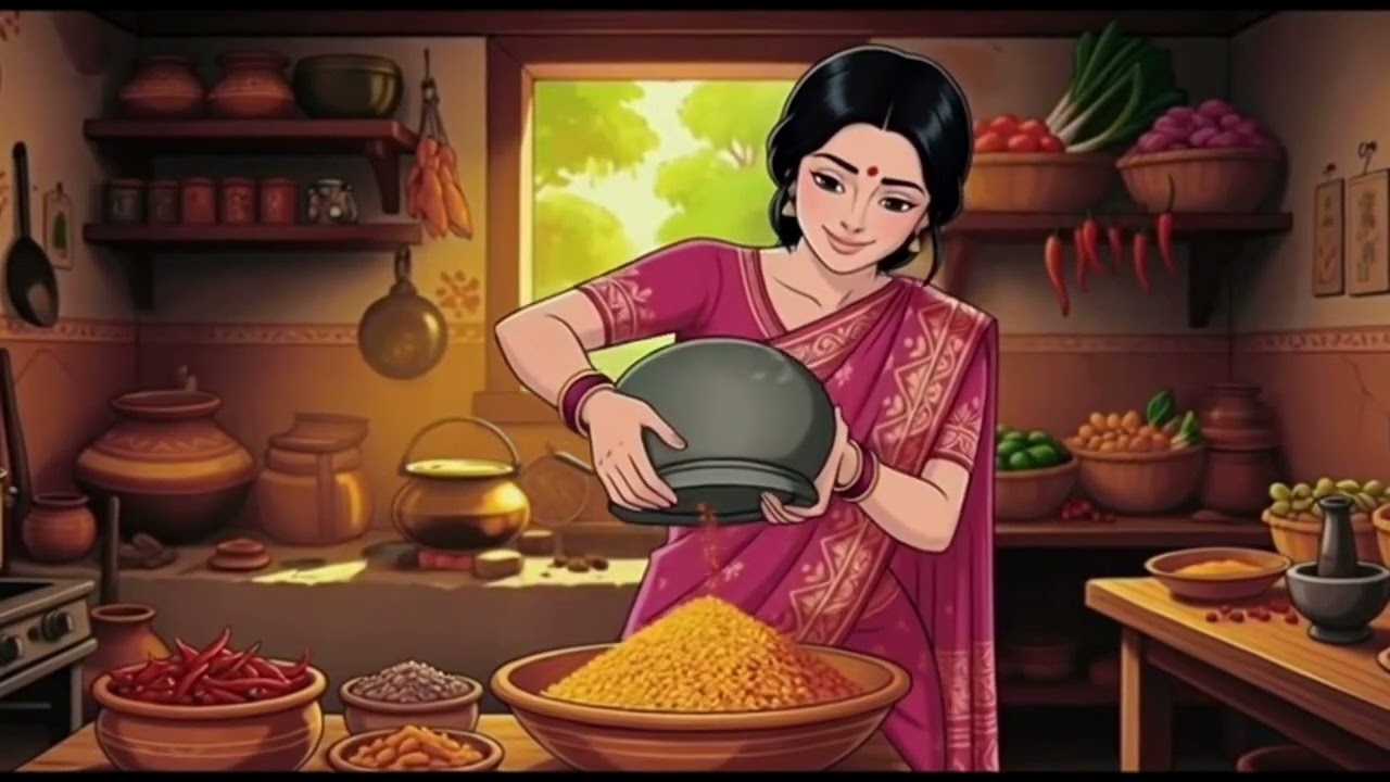 Traditional South Indian Village Kitchen Ghibli Life Style Full Day Cooking & Family Peaceful Day 
