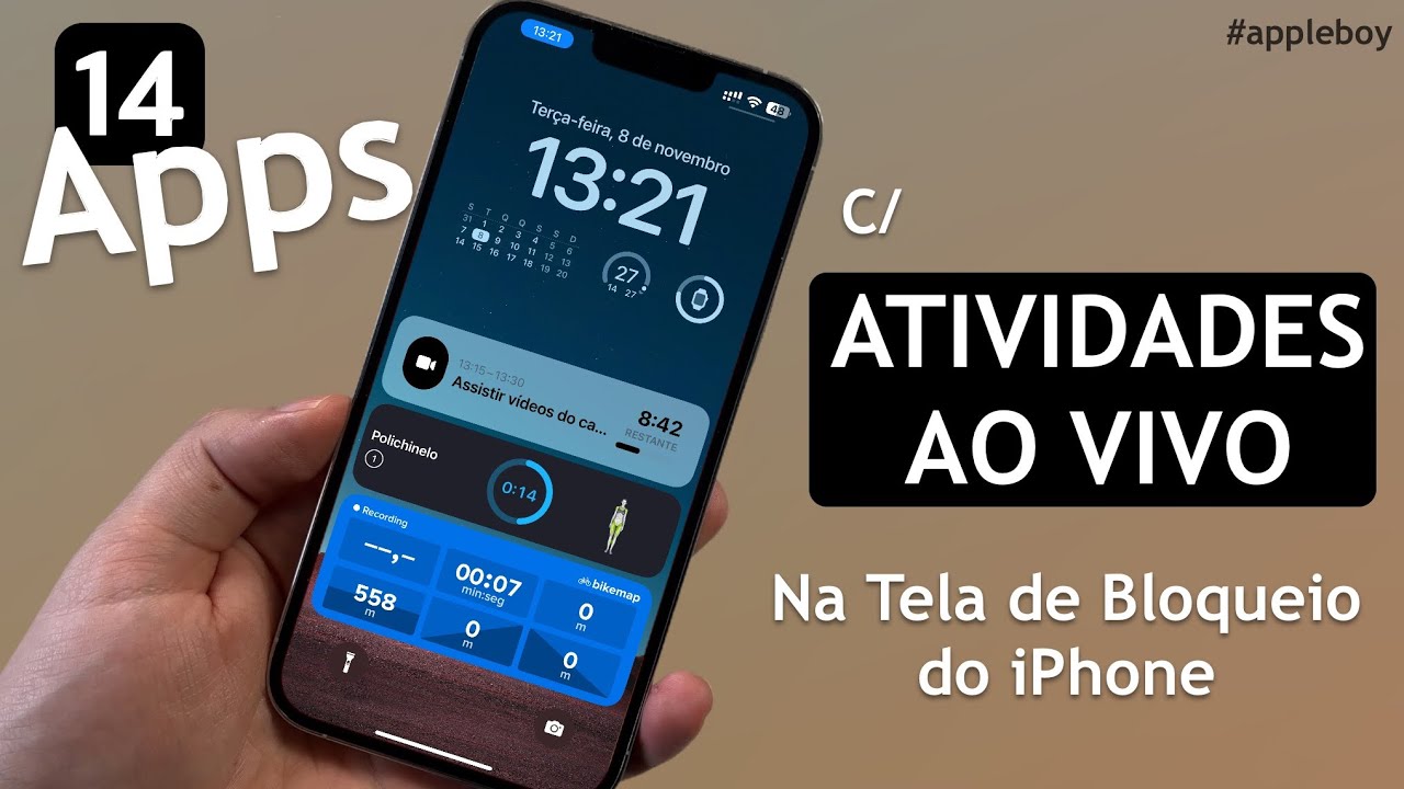 14 Apps p/ usar com a nova função de ATIVIDADES AO VIVO na tela de bloqueio do iPhone