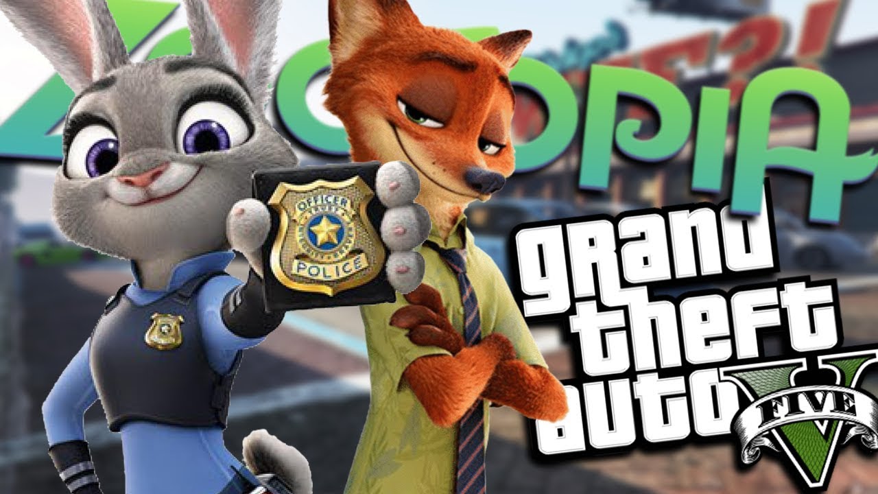 GTA 5 Mods - ZOOTOPIA MOD w/ NICK & JUDY (GTA 5 PC Mods Gameplay)