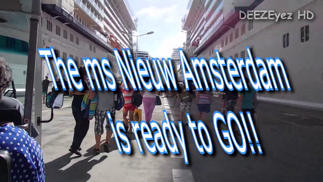 On the Carnival Vista watching the Nieuw Amsterdam pier runners