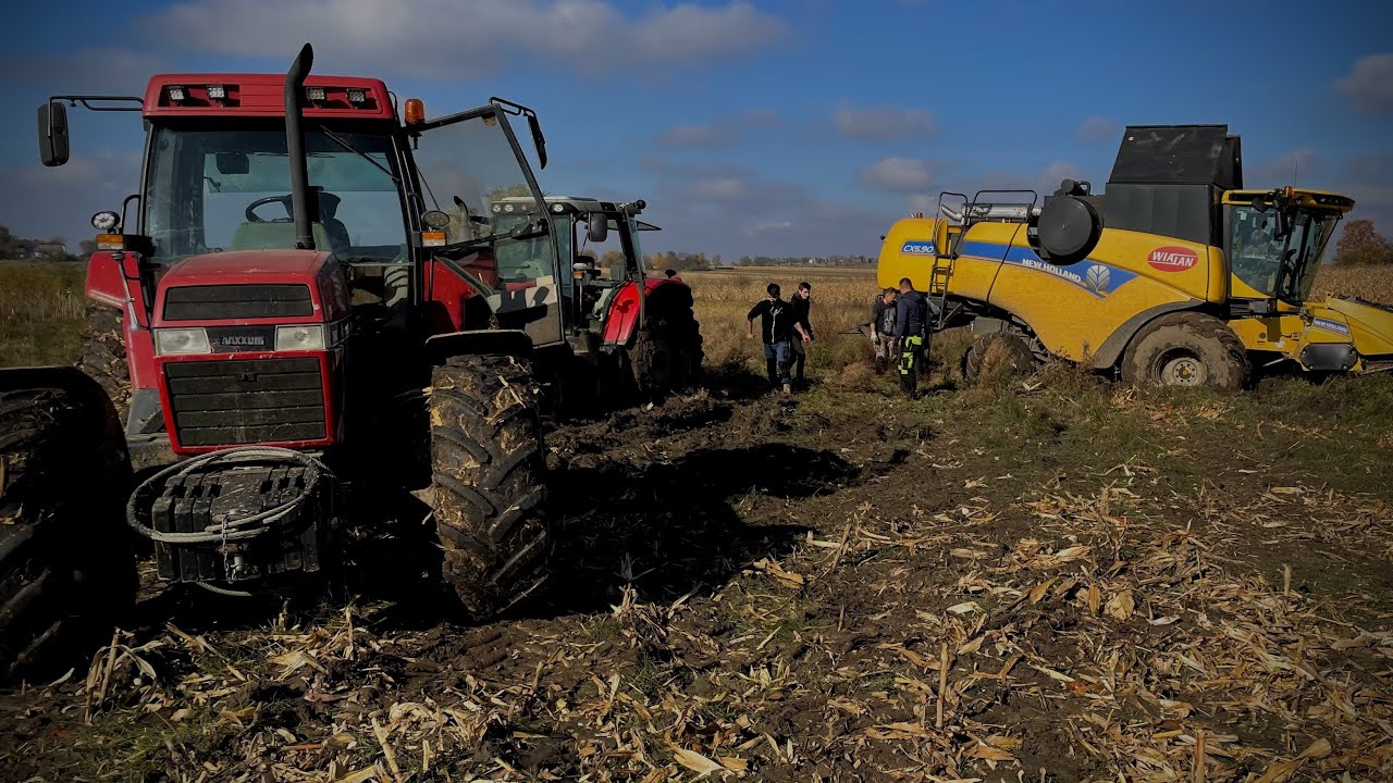 🔥Koszenie kukurydzy 2021🔥Wtopa🔥NH CX5.90🔥