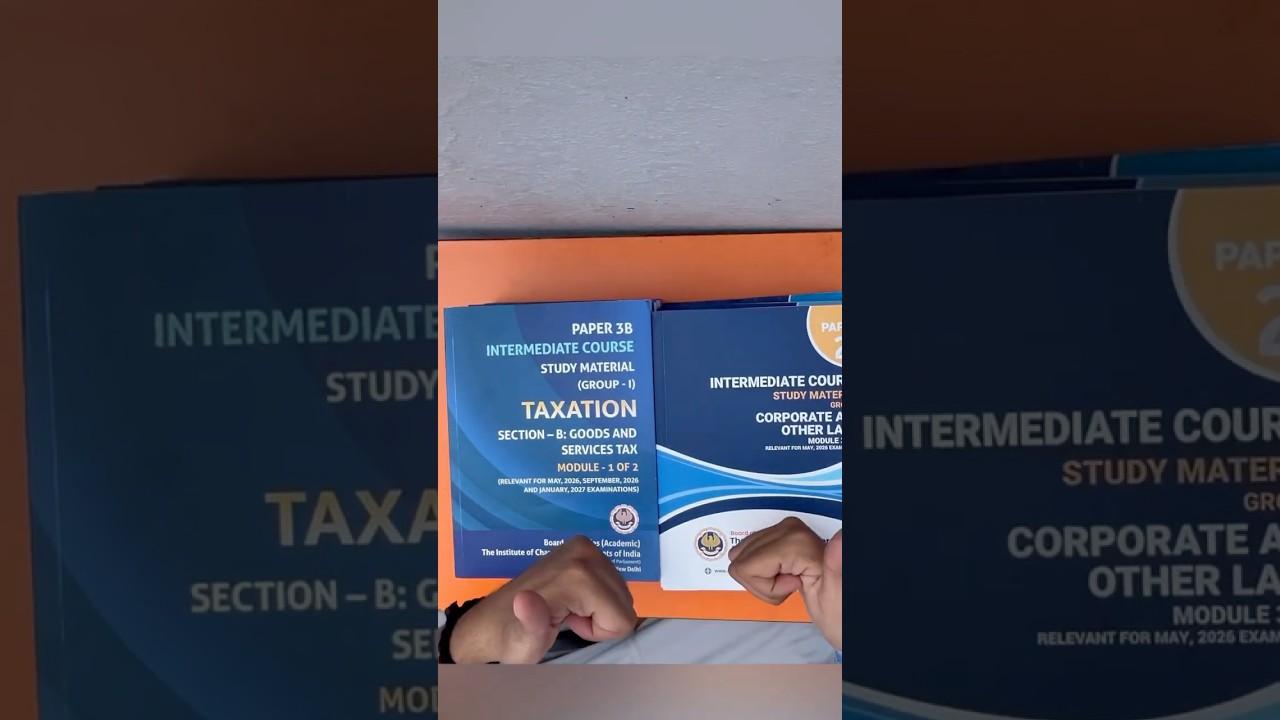 CA Inter | ICAI Module unboxing | Group-I | #cainter #motivation #icai