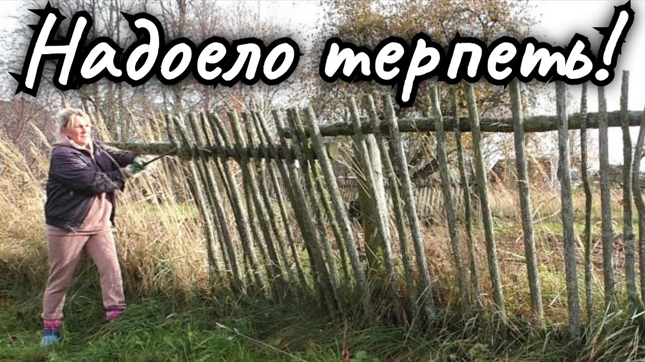 В деревне Беларуси. Снесла забор соседа