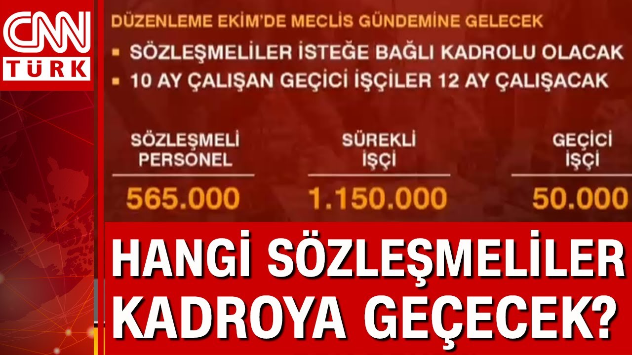 Sözleşmeli personele kadro hazırlığı