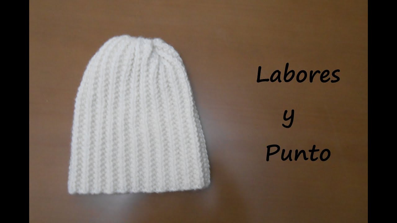 Como tejer un gorro en dos agujas