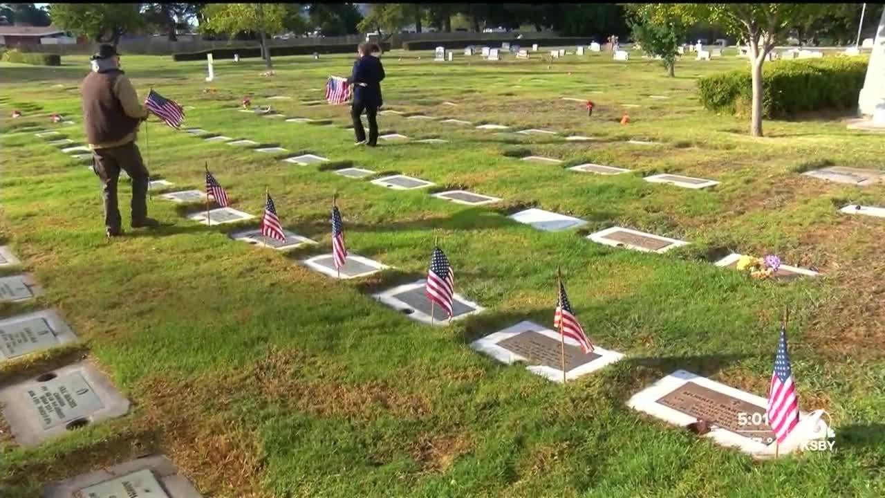 American Legion places 1,300+ flags on veteran gravesites at SLO cemeteries
