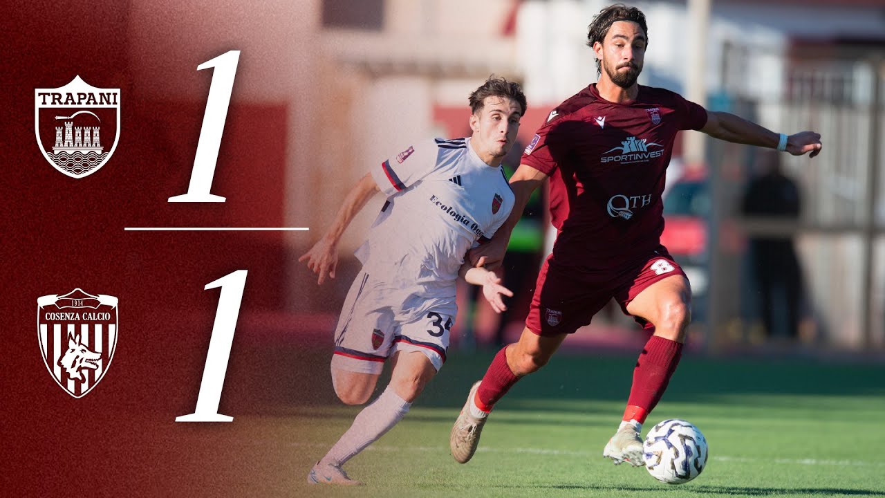 Trapani-Cosenza 1-1, gli highlights della gara