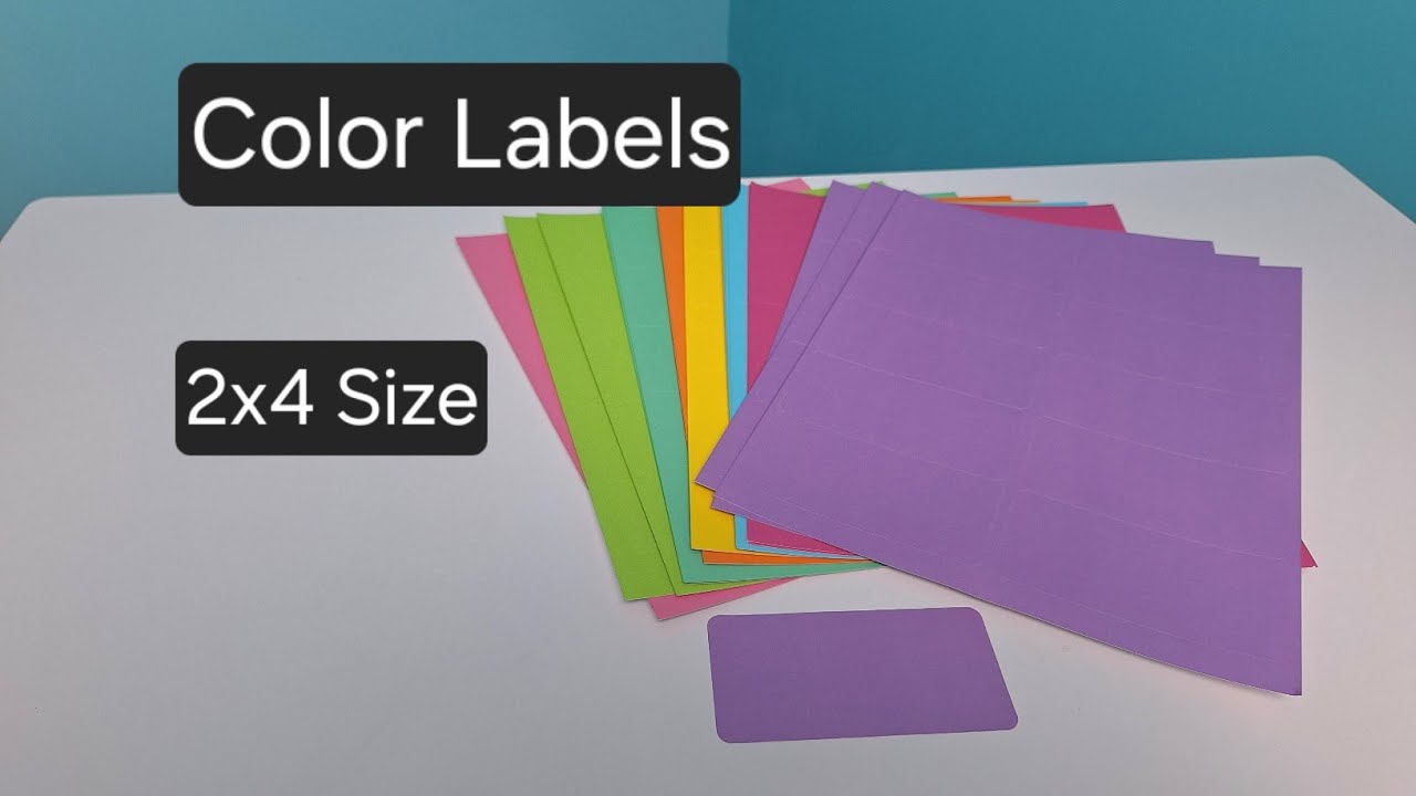 REVIEW - 2 by 4 Colored Labels Stickers
