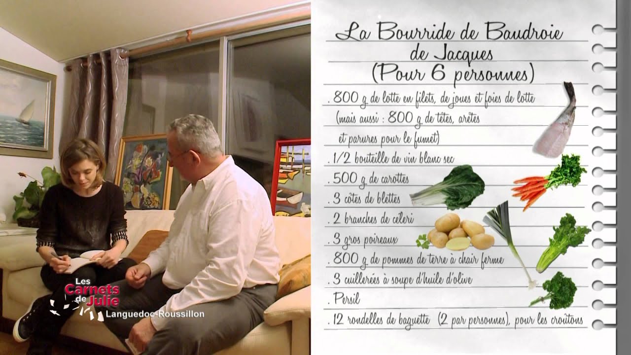Recette : la bourride de baudroie - Les carnets de Julie
