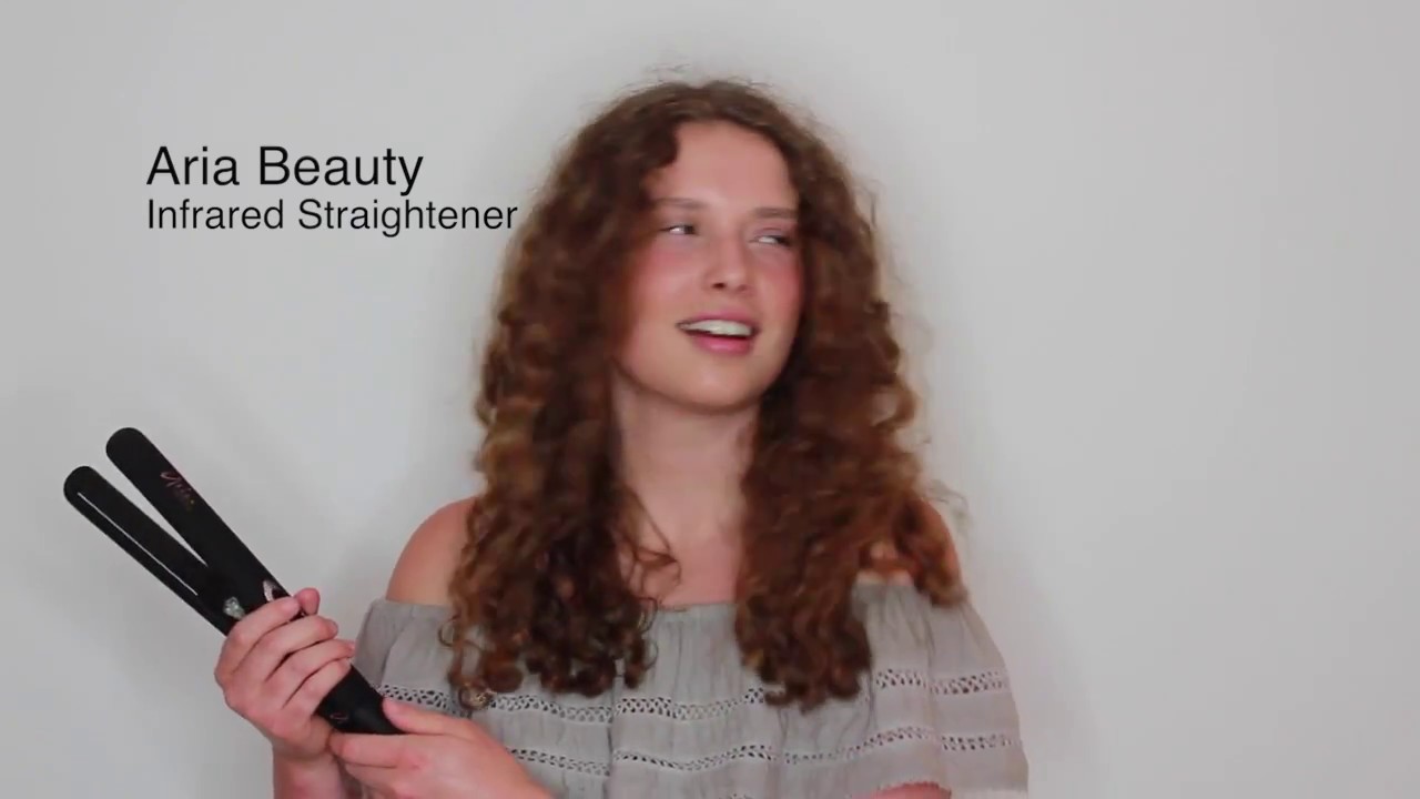 Aria Beauty Infrared Straightener - Super Curly to Straight Hair