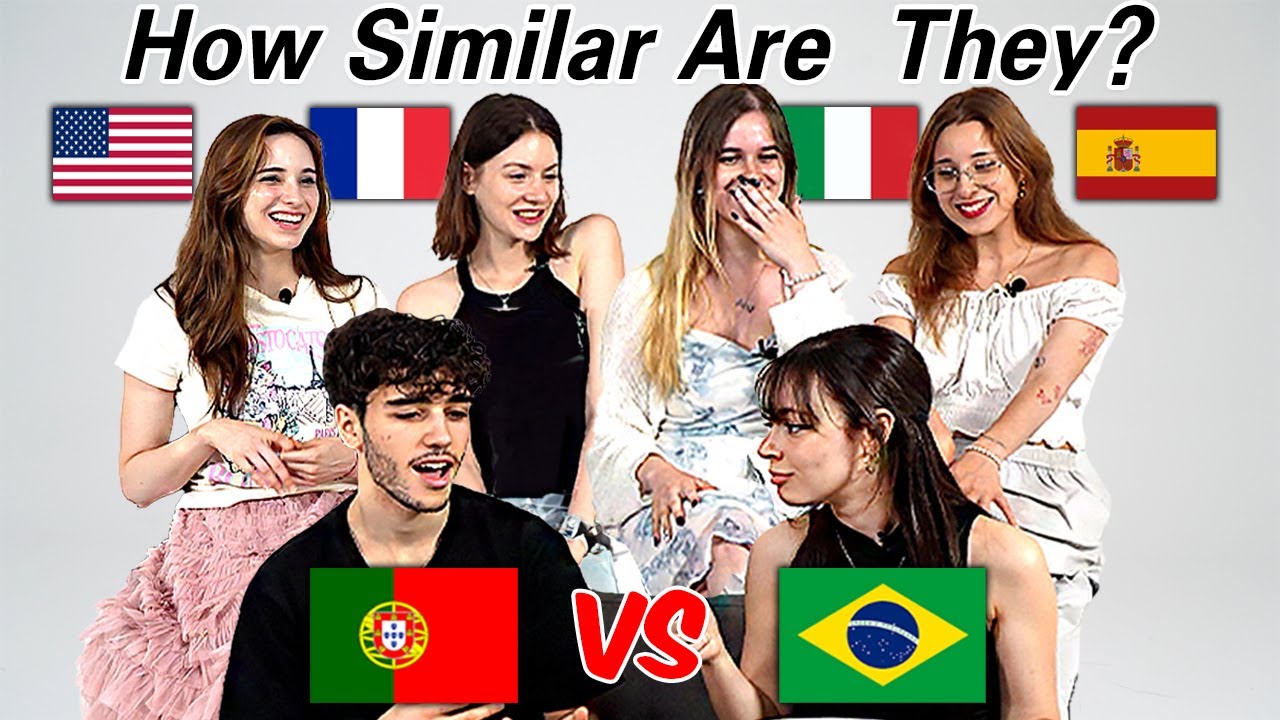 Portugal VS Brazil l Which Portuguese is Easier to Understand?(Brazil, Portugal, USA, Italy, France)