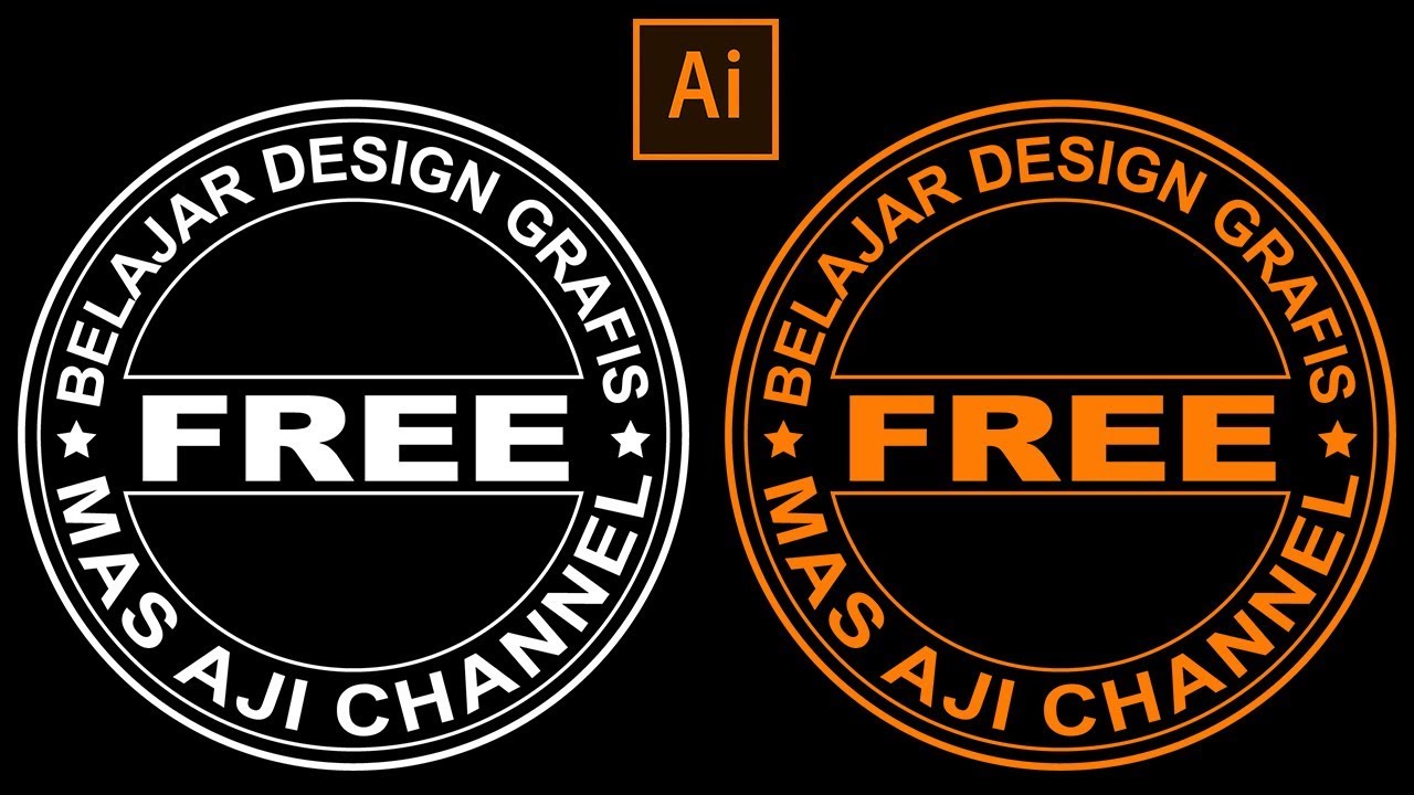 Cara Membuat Teks Melingkar di Adobe Illustrator