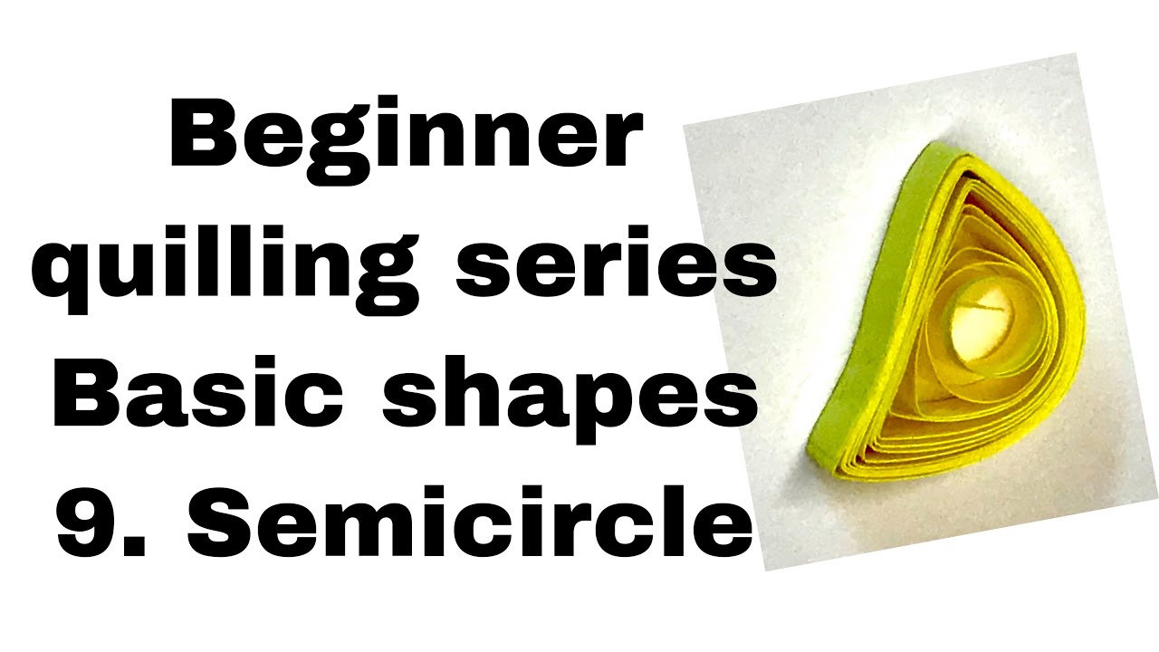 How to make semi circle in quilling/Beginner quilling series. 9-Semi circle|How to|basic shapes