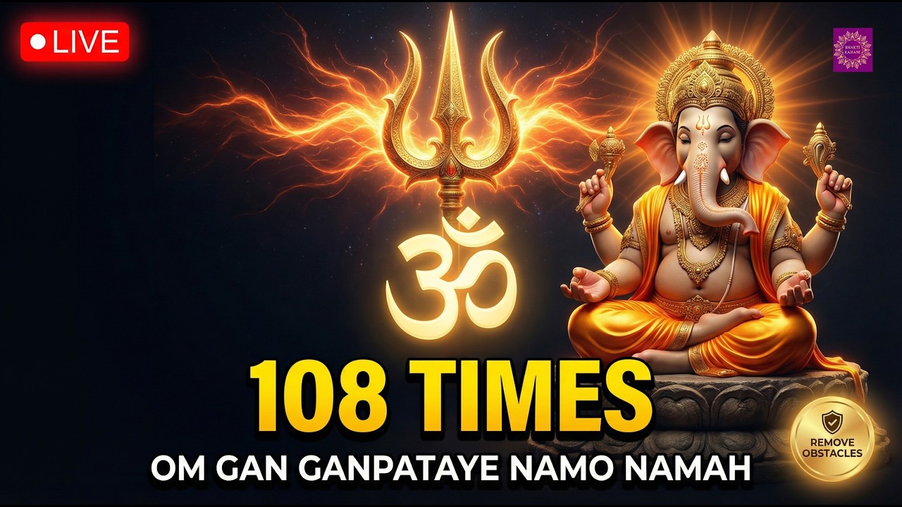 Om Gan Ganpataye Namo Namah 108 Times | Ganesh Mantra Live 2026 | Remove Obstacles