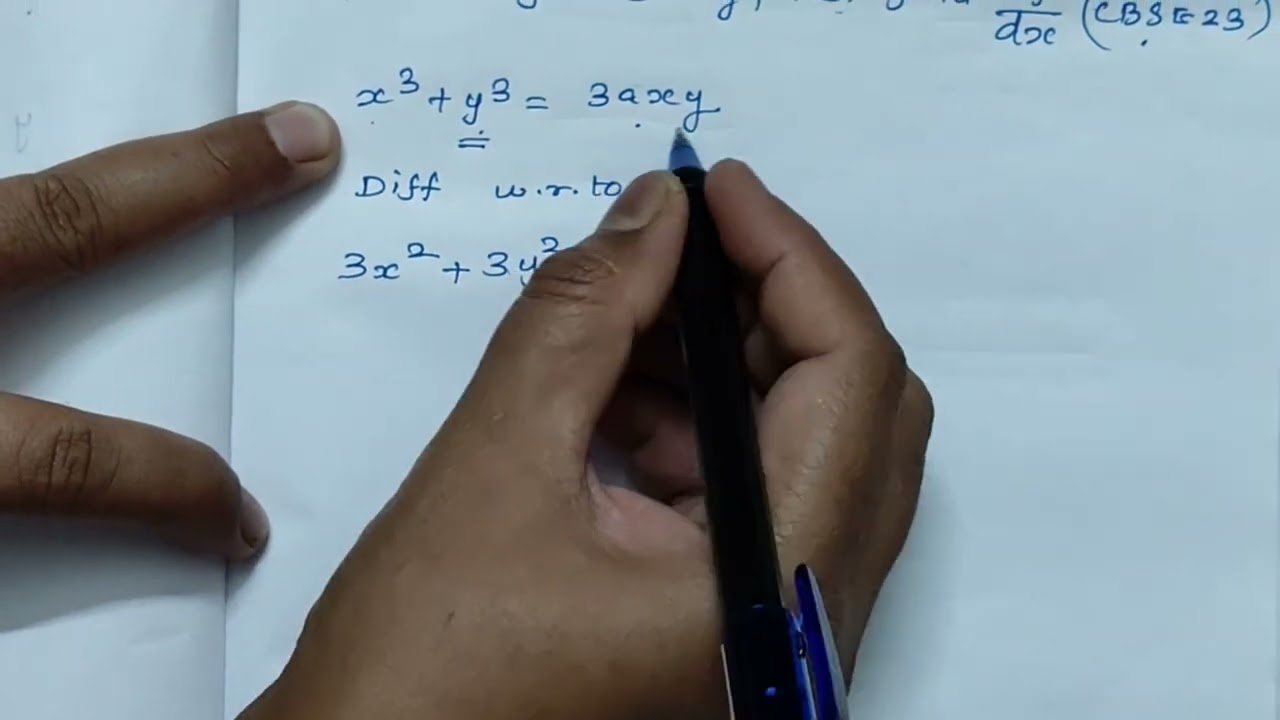 If x^3+y^3=3axy,find dy/dx#cbse2023#12th#Maths#boardexam 