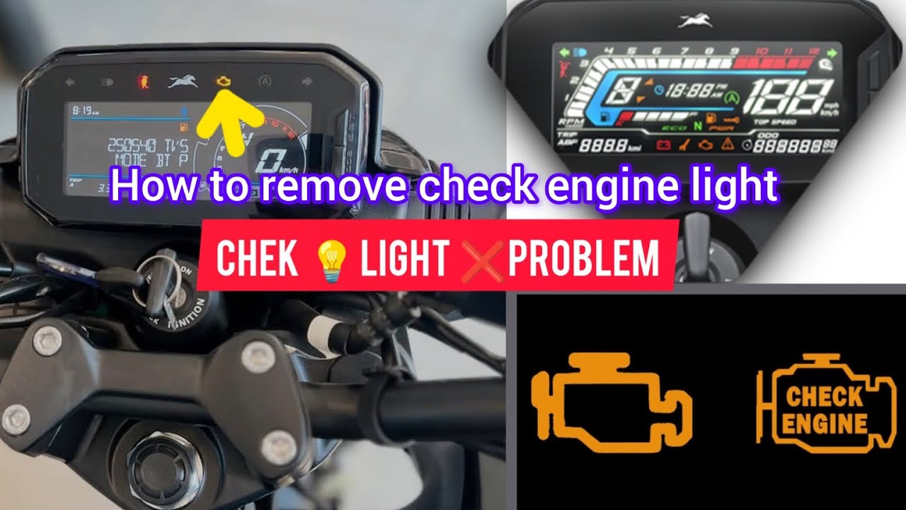 😱 How to remove ❌check engine 💡 light✅ TVS  raider 125  #tvsraider  #check  problem to wash 💦