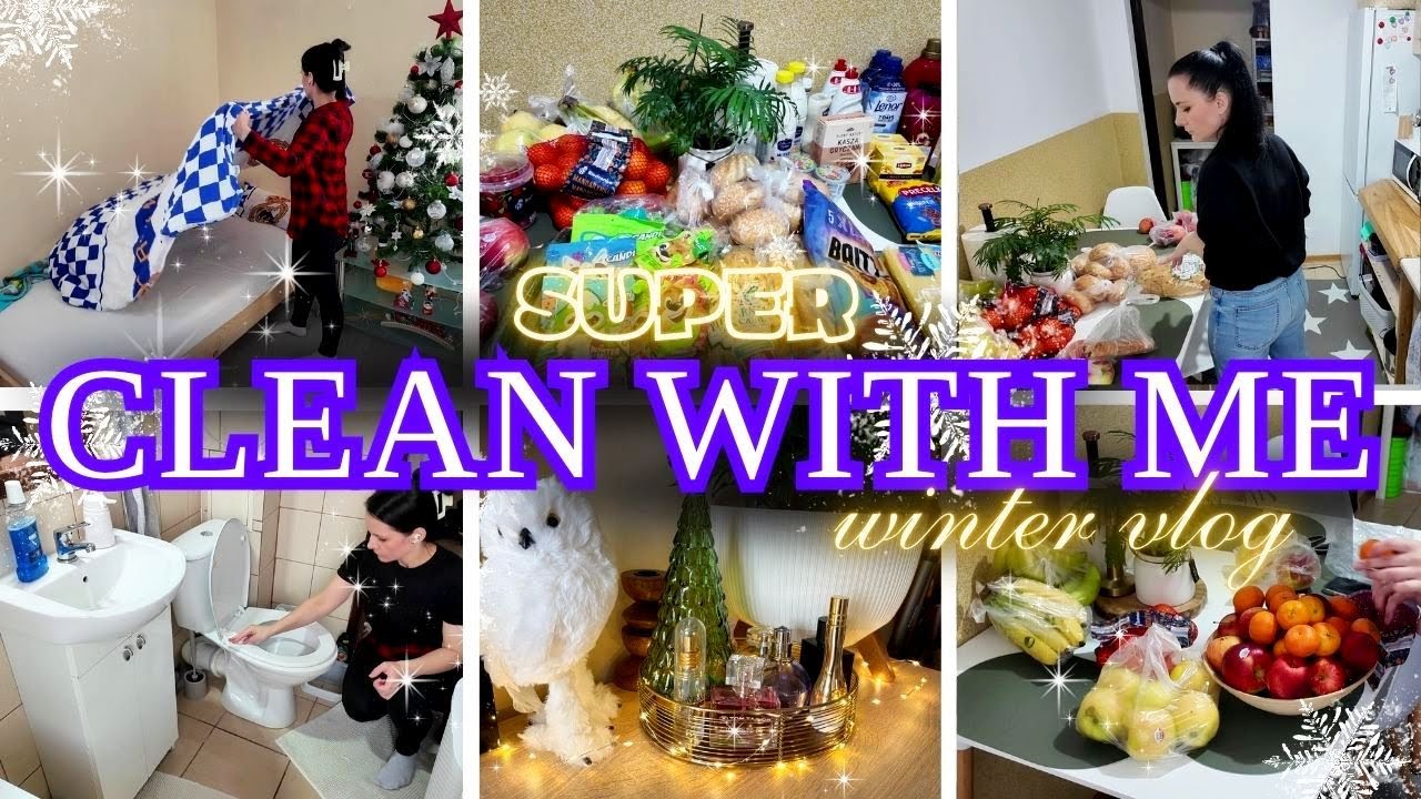 CLEAN WITH ME  🔥 WINTER VLOG ❄️CLEANING MOTIVATION BEFORE HOLIDAYS