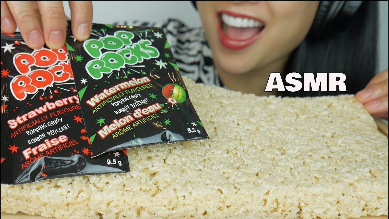 ASMR RICE KRISPY + POP ROCKS (FIRE CRACKER CRACKLING POPPING EATING SOUNDS) NO TALKING | SAS-ASMR