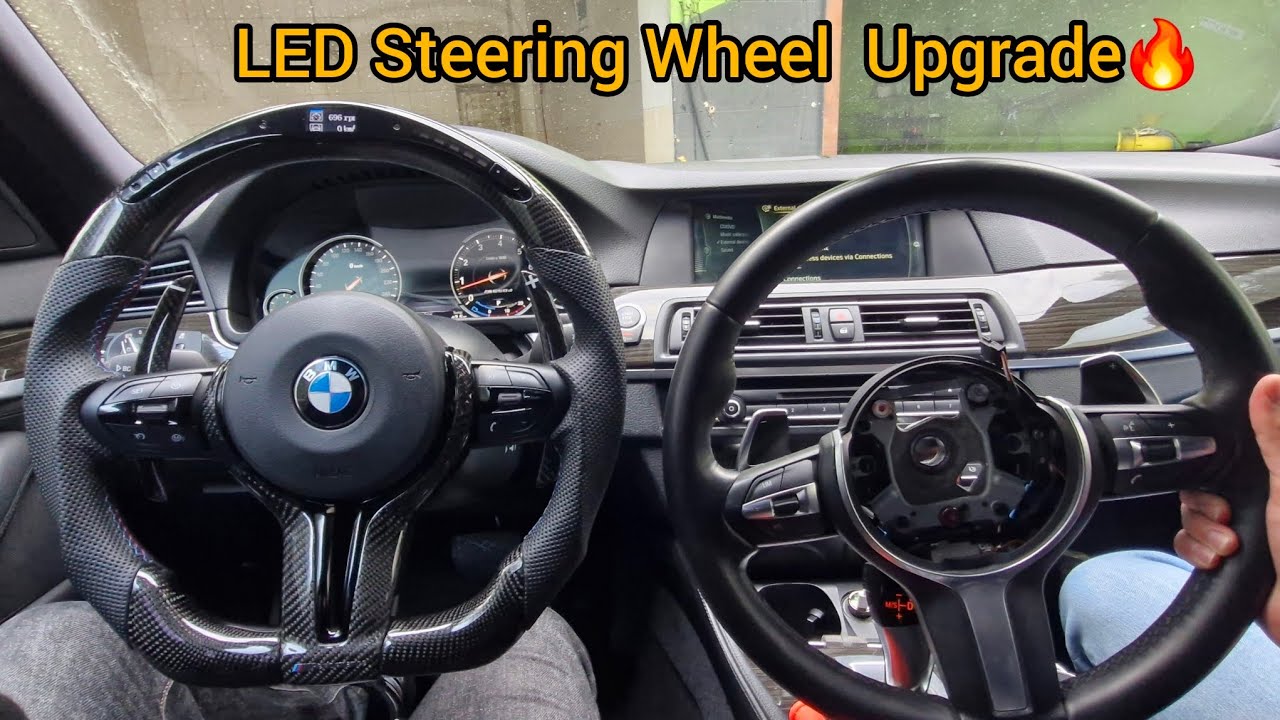 BMW F10 Steering Wheel Transformation: Original to LED Carbon – Incredible Upgrade!
