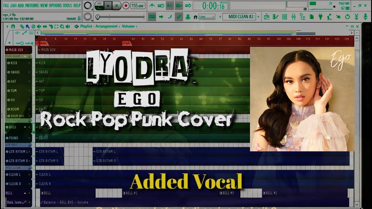 Lyodra - Ego (Rock/Pop Punk Cover) Added Vocal | Band Version | Lirik Lagu